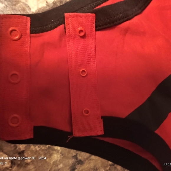 Jordan Red and Black Bodysuit with Stylish Design.New - Picture 5 of 7